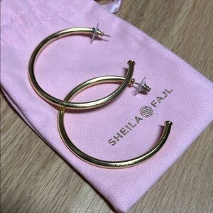 SHEILA FAJL Gold Hoop Earrings